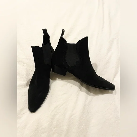 New Sam Edelman Whitney black leather pointed toe flats, sz 8.5. Orig $140+ - Picture 11 of 12